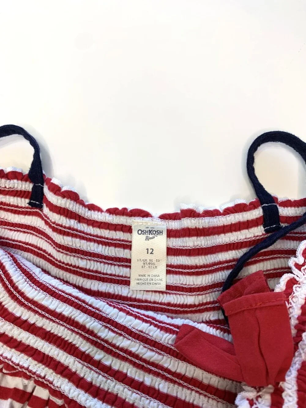 2 Girl Dresses Red White & Blue Oshkosh (12) Old Navy (14-16) Sleeveless